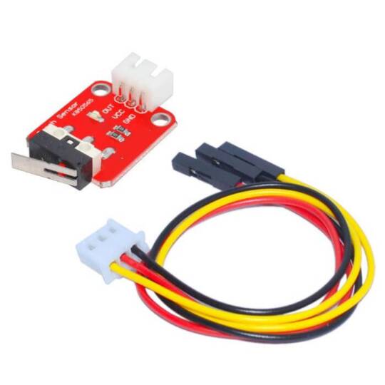Mekanik Limit Switch (Endstop) Modülü - LED Göstergeli, 3 Pin Kablolu