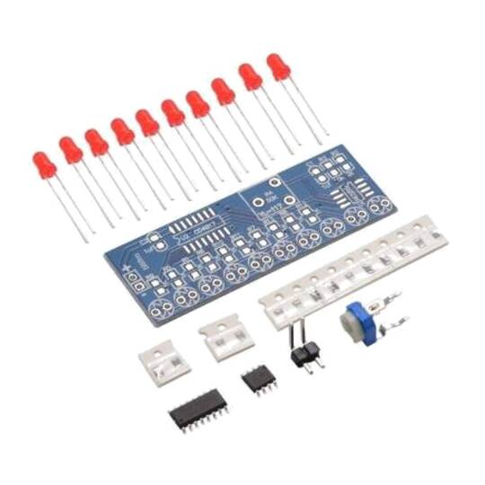 NE555 + CD4017 Kayan Işık Lehimleme Kiti - 10 LED