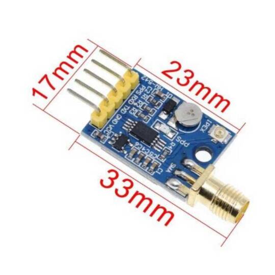 NEO-M8N Mini GPS Modülü - SMA Anten Girişli, 3.3V/5V - 2