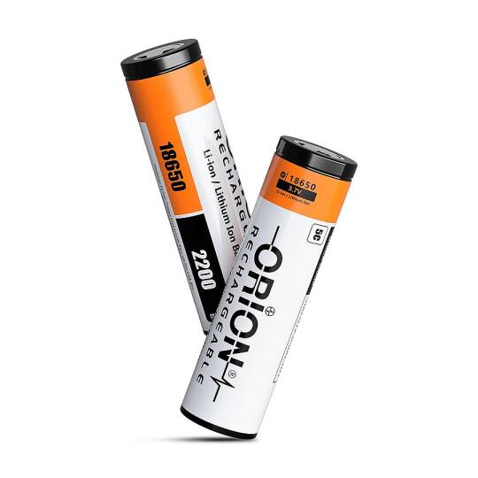 Orion 18650 3.7V 2200mAh 5C Li-ion Pil - Başsız (Düz Kafa)