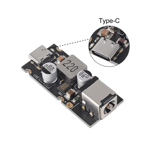 PD65W Type-C Hızlı Şarj Modülü - 5.5x2.1mm DC Jak Girişli