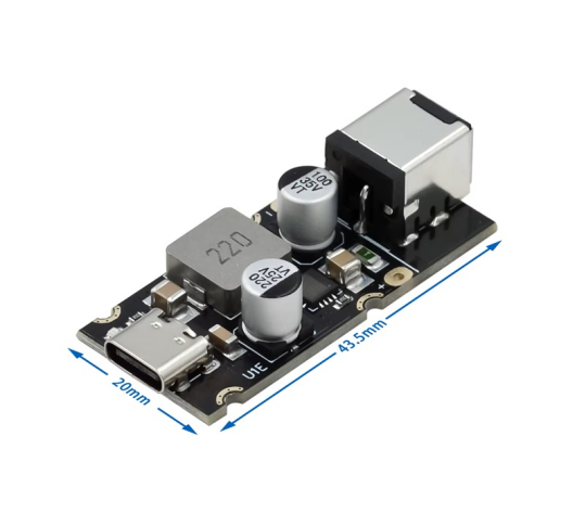 PD65W Type-C Hızlı Şarj Modülü - 5.5x2.1mm DC Jak Girişli - 2