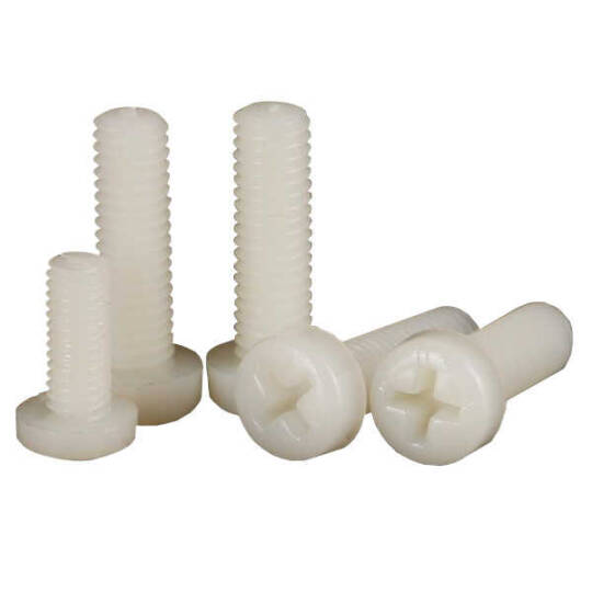 Plastik Vida M4 x 12mm - Naylon, Yalıtkan, Manyetik Değil