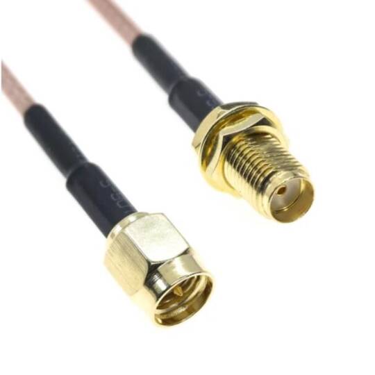 RG316 SMA Erkek - Panel Tipi SMA Dişi RF Kablo 50cm
