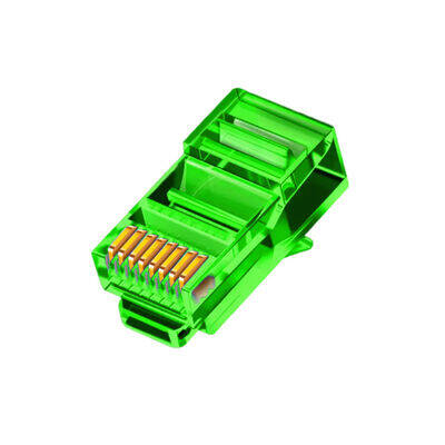 RJ45 8P8C Erkek Konnektör - Yeşil, Geçmeli Tip
