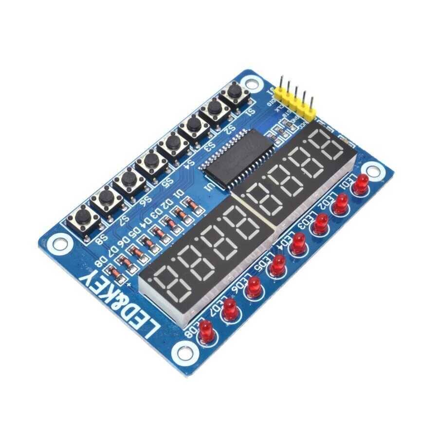 TM1638 LED KEY Modülü - 8 Dijit Display, 8 Buton ve 8 LED - 2