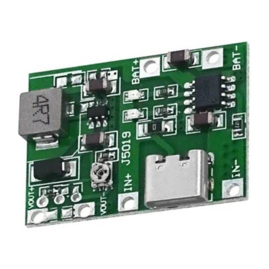 TP4056 Type-C Lityum Pil Şarj ve Yükseltici Modülü - 5V Çıkışlı
