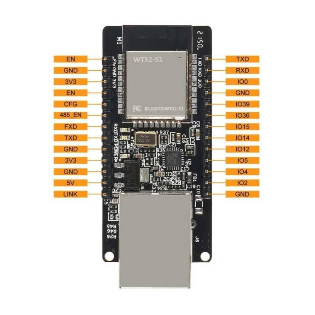 WT32-ETH01 ESP32 Ethernet Modülü - WiFi + Bluetooth, RJ45 - 4