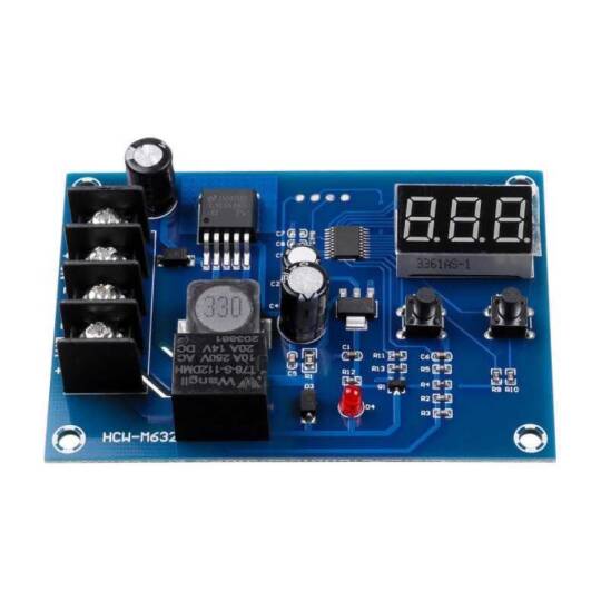 XH-M603 Akü ve Lityum Batarya Şarj Kontrol Devresi - 12-24V, Röle Çıkışlı